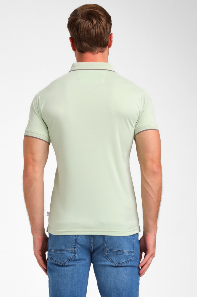 PREMIUM ZIPPER POLO 235920 MINT GREEN